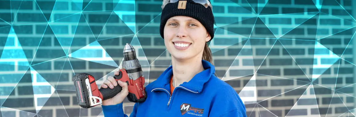 girl with drill