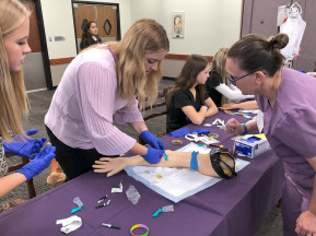practicing phlebotomy