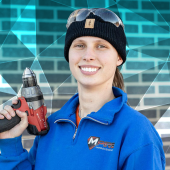 girl with drill